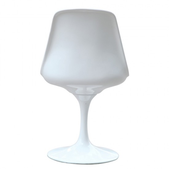 Fine Mod Imports Flower Side Chair, White