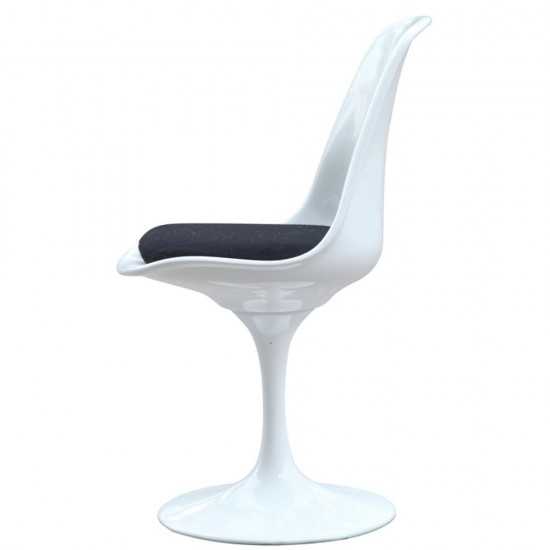 Fine Mod Imports Flower Side Chair, White