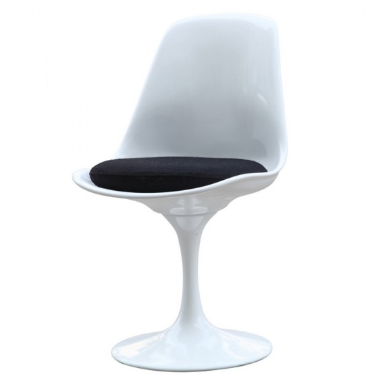 Fine Mod Imports Flower Side Chair, White