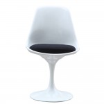 Fine Mod Imports Flower Side Chair, White