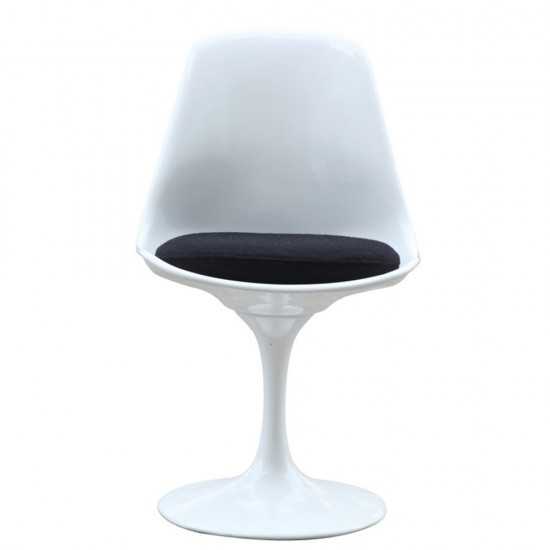 Fine Mod Imports Flower Side Chair, White