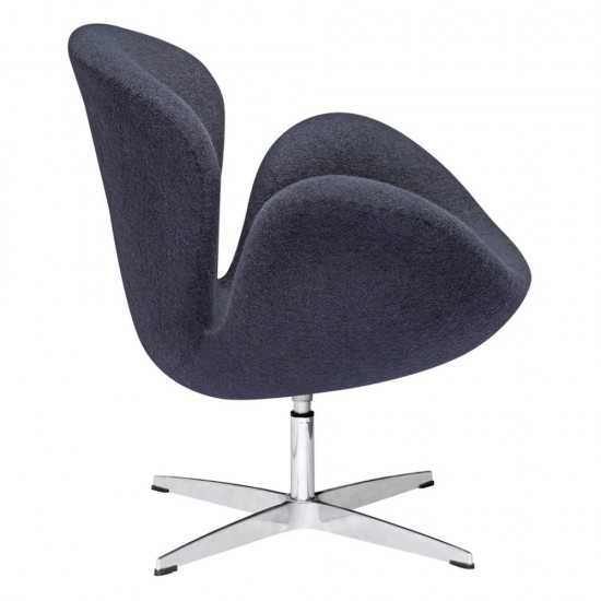 Fine Mod Imports Swan Chair Fabric, Black