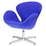 Fine Mod Imports Swan Chair Fabric, Blue