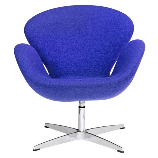 Fine Mod Imports Swan Chair Fabric, Blue