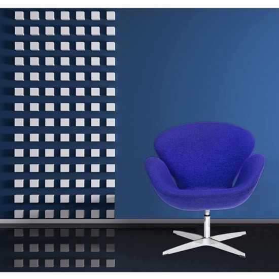 Fine Mod Imports Swan Chair Fabric, Blue