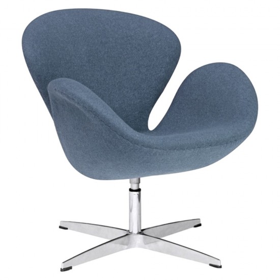 Fine Mod Imports Swan Chair Fabric, Dark Gray