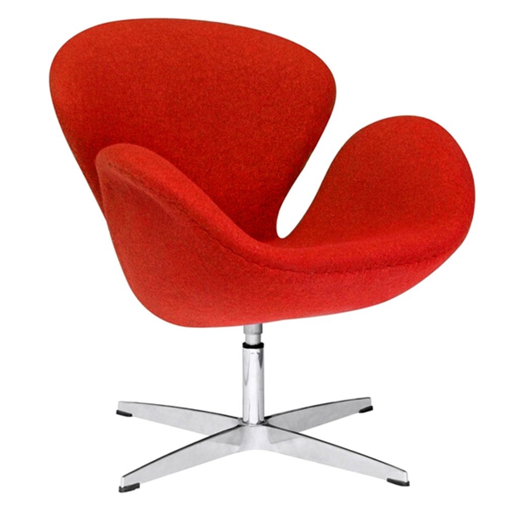 Fine Mod Imports Swan Chair Fabric, Orange