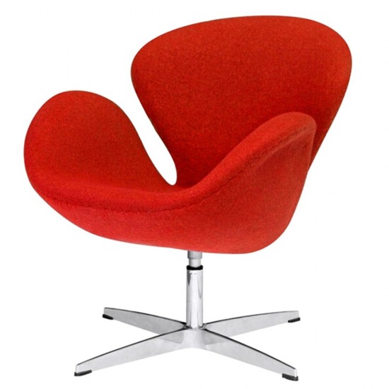 Fine Mod Imports Swan Chair Fabric, Orange