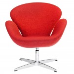 Fine Mod Imports Swan Chair Fabric, Orange