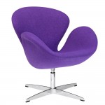 Fine Mod Imports Swan Chair Fabric, Purple