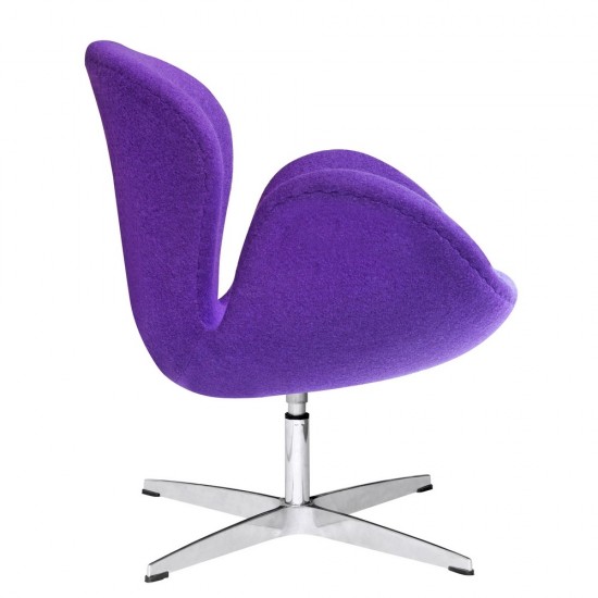 Fine Mod Imports Swan Chair Fabric, Purple