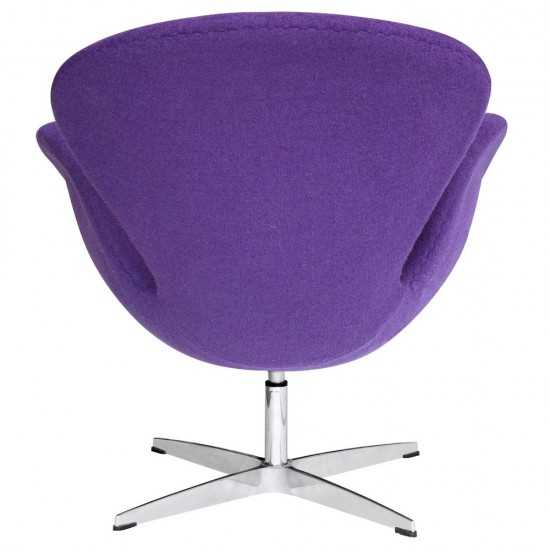 Fine Mod Imports Swan Chair Fabric, Purple