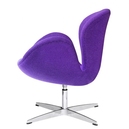 Fine Mod Imports Swan Chair Fabric, Purple