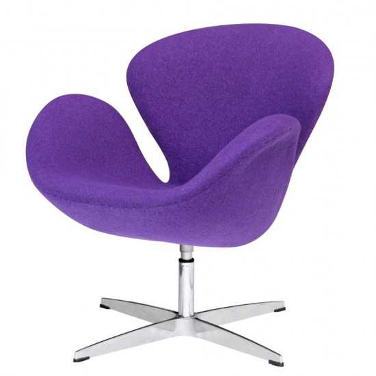 Fine Mod Imports Swan Chair Fabric, Purple