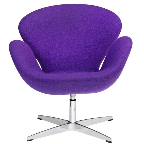 Fine Mod Imports Swan Chair Fabric, Purple