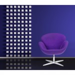 Fine Mod Imports Swan Chair Fabric, Purple