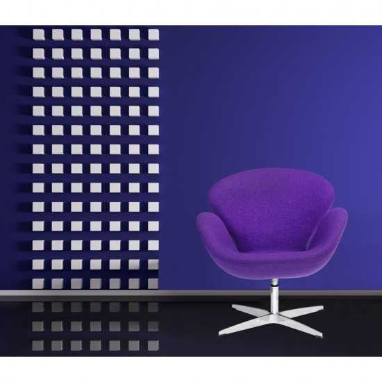 Fine Mod Imports Swan Chair Fabric, Purple