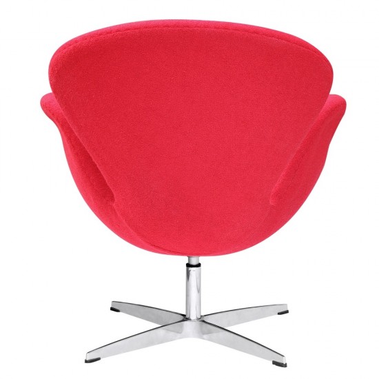 Fine Mod Imports Swan Chair Fabric, Red