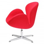 Fine Mod Imports Swan Chair Fabric, Red
