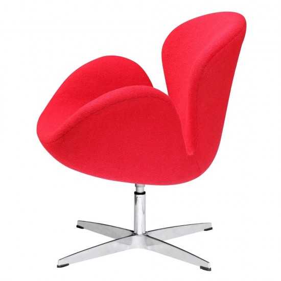 Fine Mod Imports Swan Chair Fabric, Red
