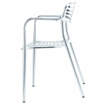 Fine Mod Imports Aluminum Dining Chair, Aluminum