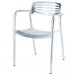 Fine Mod Imports Aluminum Dining Chair, Aluminum