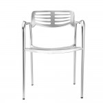 Fine Mod Imports Aluminum Dining Chair, Aluminum