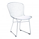 Fine Mod Imports Wire Side Chair, Black