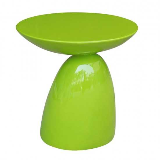 Fine Mod Imports Oval End Side Table, Green