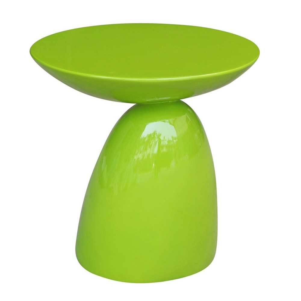 Fine Mod Imports Oval End Side Table, Green Fine Mod Imports Oval End Side Table, Green