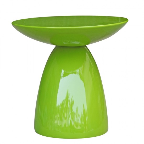 Fine Mod Imports Oval End Side Table, Green