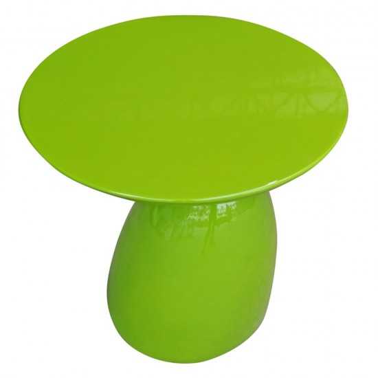 Fine Mod Imports Oval End Side Table, Green
