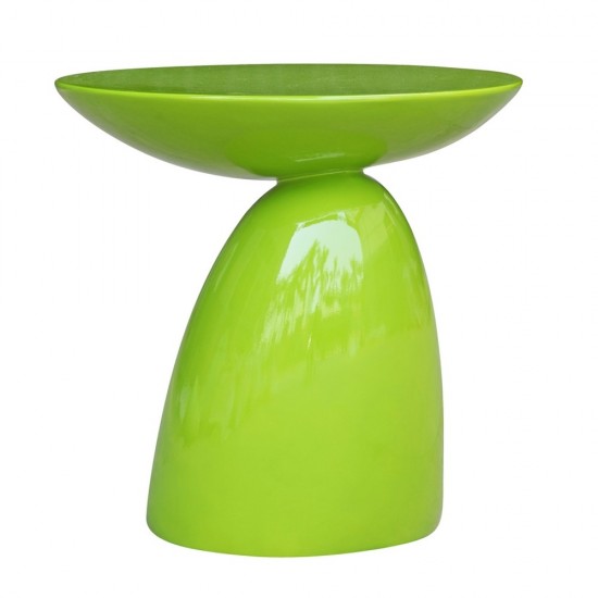 Fine Mod Imports Oval End Side Table, Green