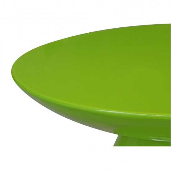 Fine Mod Imports Oval End Side Table, Green
