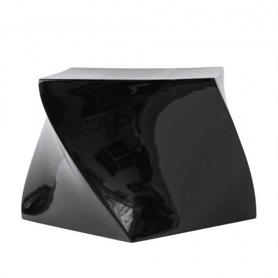 Fine Mod Imports Cube Ottoman, Black