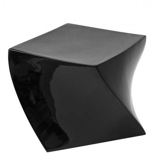 Fine Mod Imports Cube Ottoman, Black