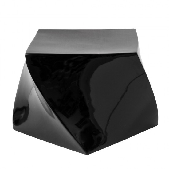 Fine Mod Imports Cube Ottoman, Black