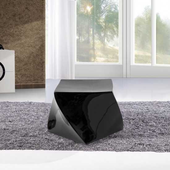 Fine Mod Imports Cube Ottoman, Black