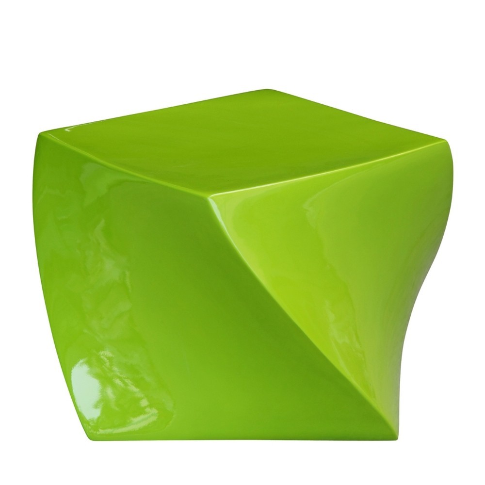 Fine Mod Imports Cube Ottoman, Green