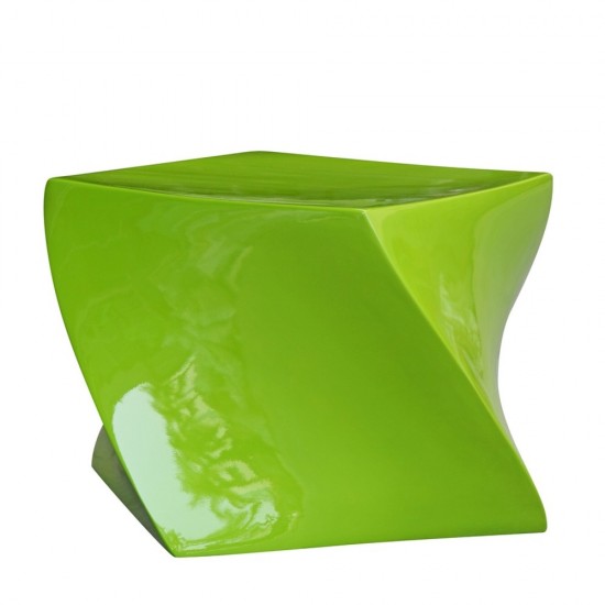 Fine Mod Imports Cube Ottoman, Green