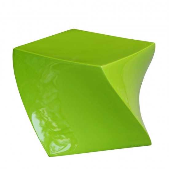 Fine Mod Imports Cube Ottoman, Green