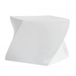 Fine Mod Imports Cube Ottoman, White