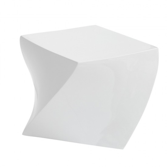 Fine Mod Imports Cube Ottoman, White