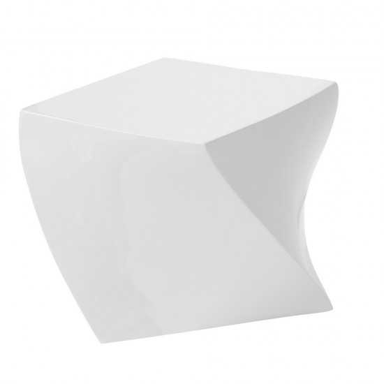 Fine Mod Imports Cube Ottoman, White