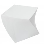 Fine Mod Imports Cube Ottoman, White