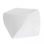 Fine Mod Imports Cube Ottoman, White