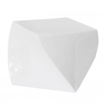 Fine Mod Imports Cube Ottoman, White