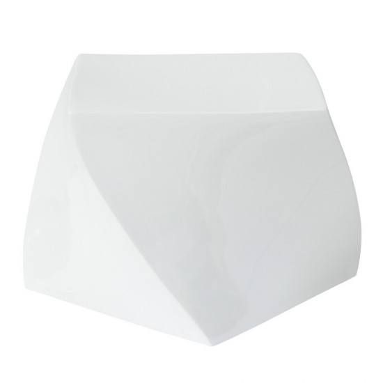 Fine Mod Imports Cube Ottoman, White