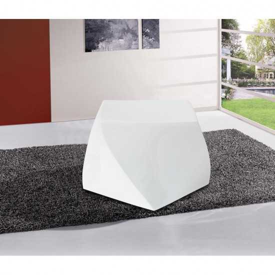 Fine Mod Imports Cube Ottoman, White