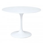 Fine Mod Imports Flower Table 36", White